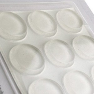 에이홈즈 두께가낮은 탁자유리고정 원형미끄럼방지패드 18mm, 투명