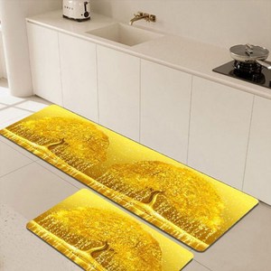숲과사람들 1+1 빨아쓰는 깨지지 않는 금전수 황금 돈나무 발매트 60*40cm 80*50cm 120*40cm, 물결 금전수