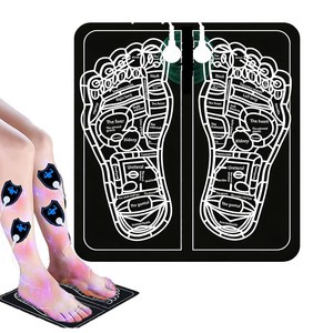 EMS 저주파 발마사지기 패치를 통한 통증 완화 간편 충전 타입 다부위 사용, 검정색, EMS-9-30