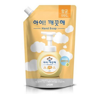 아이깨끗해 핸드워시 리필용 순 파우더향, 600ml, 2개