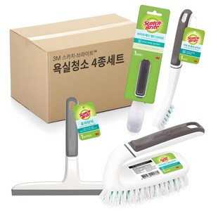 스카치브라이트 브러쉬 4종 세트 + 코맨드 훅 1p, 혼합색상, 1세트 골드박스 특가