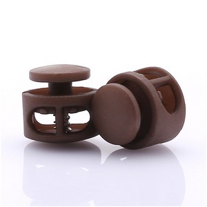 끈조절 스트링 스토퍼 컬러 코드락 14mm, 10개, 다크브라운