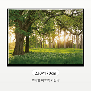 레티크 초대형 자연뷰 감상 풍경 패브릭 포스터, 평온한 숲