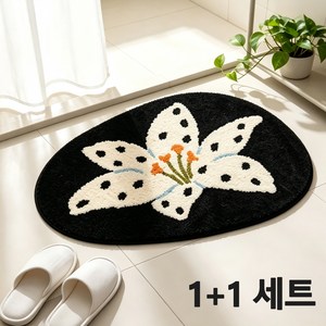 인조 양모 러그 현관문 욕실 발매트 주방 카펫 침실 침대 옆 러그 2종 세트