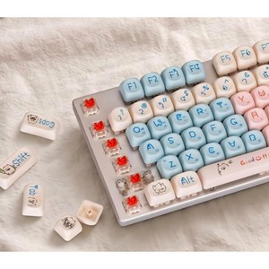 차맥스 귀여운 기계식 키보드 키캡 한글 영문 각인 PBT 염료승화캐릭터 키캡, 강아지, 1개