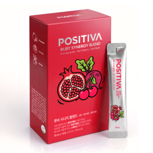 포지티바 루비 시너지 블렌드 석류 타트체리 레드비트 15ml 14포 1개입, 14개