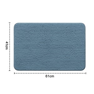 Olanly 뽀송뽀송 구름결 침대발매트 주방 욕실용발매트 빨아쓰는 극세사매트 40x60 60x90, 1개, 블루