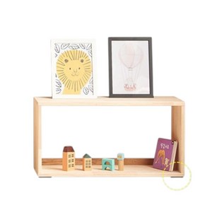 미니 책장 인테리어 원목 전면 수납장 정리함 2단, 1단, 원목색