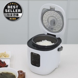 [25년최신형 재입고]키친아트 전기밥솥/캠핑 자취 싱글/디지털식/분리형 내솥/2인용/죽 취사가능