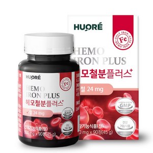 휴오레 철분제 비헴철 철분 영양제 헤모철분플러스, 1개, 90정