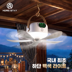 홈앤스테이 캠핑 실링팬 무선 충전식 대용량 타프, DS-001