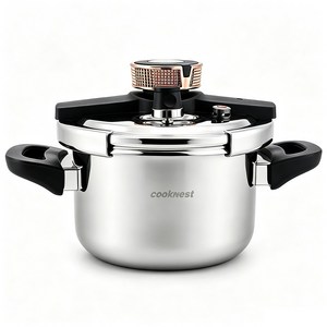 CookNest 통3중 스텐 IH 압력솥 인덕션 압력밥솥, 1개, 실버, 4L