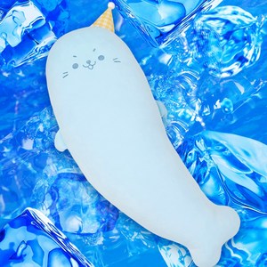 루시아이 쿨쿨 물범 냉감 바디필로우 3sizes, 블루