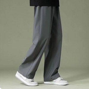 파파리빙 남자 쿨 와이드 슬랙스 밴딩 바지