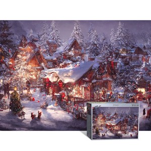 1000피스퍼즐 크리스마스 산타 마을 바비 BB1000-5308, 1개, 단품, 1000피스