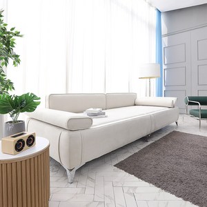 국내제작 끌레오 라떼 4인용 패브릭 흙쇼파 황토 소파 옥돌 온열 온돌 카우치 흙침대쇼파 CL447, 아이보리