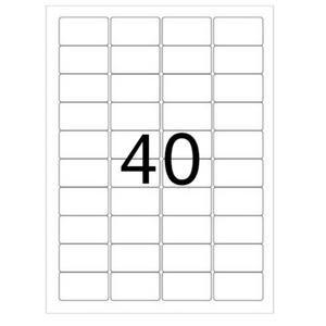 A4 라벨지 40칸 스티커 견출지 이름라벨지 바코드용 호환용 레이저 잉크젯 프린터 복사기 흑백 프린터, 100개