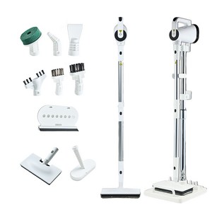 다루마 9in1 리얼 스팀 청소기 물걸레 고압 살균 빠른예열 DSC-1200, 화이트