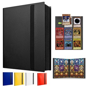 Lunoire 9포켓 카드앨범 바인더 포토카드 트레이딩카드 TCG카드 스포츠카드 360장 양면수납 보관함 케이스, 1매, 검정