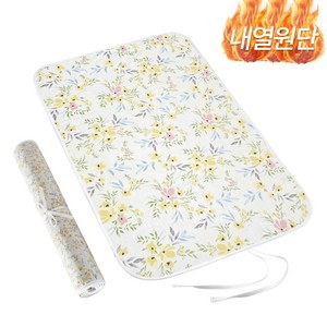 메이크마인 가정용 접이식 간편한 휴대용 다리미판 다림질매트 다림질패드, 파스텔 플라워