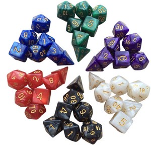 봄밤 TRPG 마블 다면체 주사위 7종세트 / 1+1 2세트, 퍼플+블랙, 1개