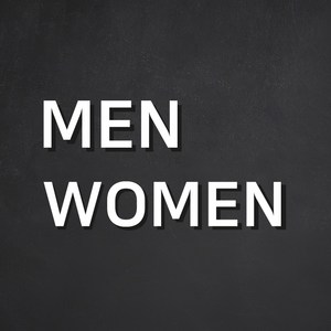 [1분설치] 스튜디오투명 화장실 표지판 백색, MEN WOMEN화이트, 1개