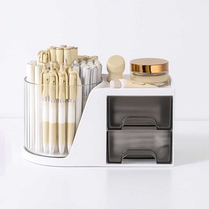 이케이 데스크 정리 회전 연필꽂이 수납함, 1개, 01.화이트