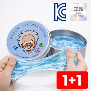 KC인증 퍼티 슬라임 박사퍼티 손에 안 묻는 유리퍼티, 블루, 45g, 2개