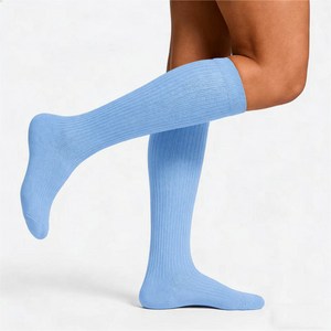 종아리 압박 양말 니삭스 스포츠 압박삭스 러닝 헬스 운동용 기능성 롱삭스, 1세트, 스카이블루