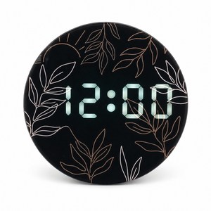 보르메 디지털 LED 벽시계 탁상시계 16cm 인테리어 홈데코 집들이선물, 라인아트 다크