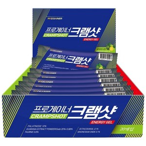 프로게이너 크램샷 깔라만시맛 파워젤 근육 긴장 쥐 완화 라이딩 러닝 마라톤 등산 에너지젤, 20개, 35g