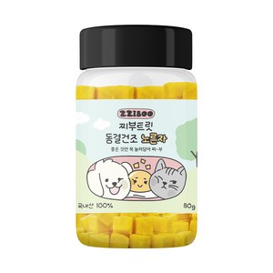 찌부 강아지 고양이 동결건조 노른자 트릿 국내산 계란 간식, 80g, 1개, 국내산 노른자