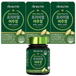 아임뉴트리 프리미엄 여주정 국내산 여주 돼지감자 함초 겨우살이 바나바잎, 3개, 60정