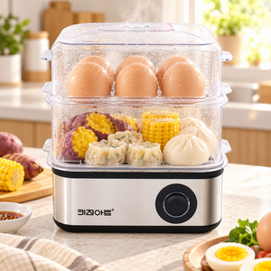 키친아트 라팔 사각 2단 멀티 스티머 달걀찜기, KA-ES20Y