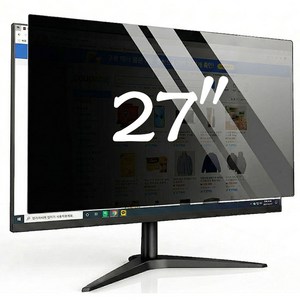 시스슈 사생활 정보보호 모니터 부착식 보안필름 UV차단 블루라이트, 27인치W(598X337), 1개