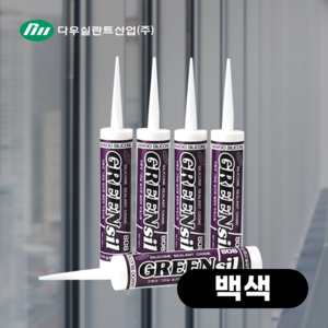 에스테크 다용도 냄새 적은 808 다우실리콘 (노즐 포함) 백색, 3개
