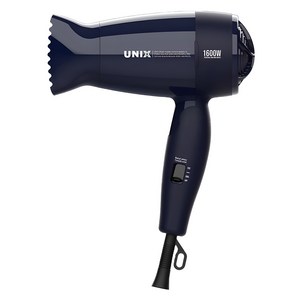 유닉스 이온 접이식 드라이어 1600W, UN-A1006N, 네이비