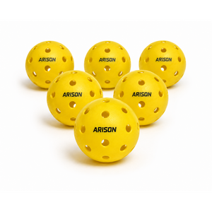 피클볼 공 (Pickleball) ARISON 실내용 실외용 3구 / 6구 / 12구, 6개, YELLOW 실외용 40홀