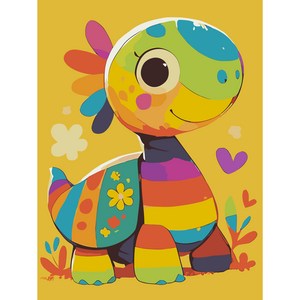 코지하루 DIY 명화그리기 유화 그림 그리기 아크릴화 알록달록 애니멀즈, 다이노 30x40 (T161), 1개