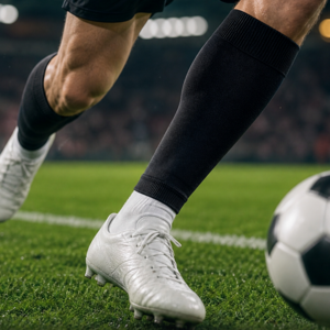 루노아 튜브형 남자 축구 스타킹 축구양말, 1세트, 블랙