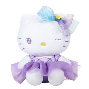 GOYES 산리오 캐릭터 봉제 인형 귀여운 선물 인형, 1개, 퍼플 키티, 25cm