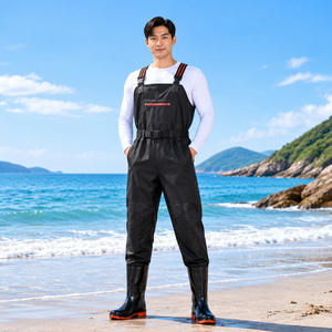 남성 해루질장화 가슴장화 방수 미끄럼방지 어깨끈 조절 낚시 갯벌 바다체험 작업용 장화, 245, 카본블랙 41