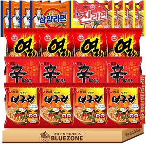 봉지라면 5종 20개 D세트 (신라면4+진라면매운맛4+너구리4+열라면4+삼양라면4, 1개