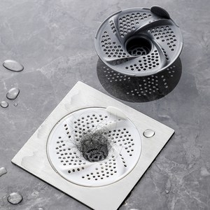 사라토리 2세대 회오리 배수구 필터 커버 머리카락 거름망, 그레이