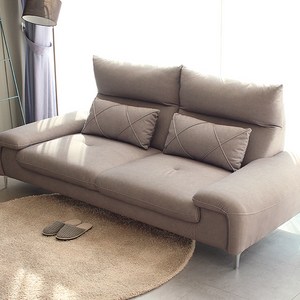 자네트가구 보르딘 하이브리드 아쿠아텍스 3인용 패브릭소파 스툴미포함, 미스티 그레이