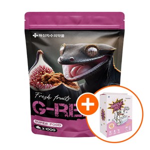 녹십자 G-REP 지렙 무화과맛 슈퍼푸드 크레스티드게코 사료, 100g, 1개