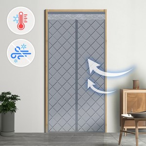 투데이리빙 겨울 현관 방한 누빔 대형 커튼 세트 붙이는 현관문 자석형 중문 커텐 거실 방풍 바람막이 베란다 우풍 차단, 1개