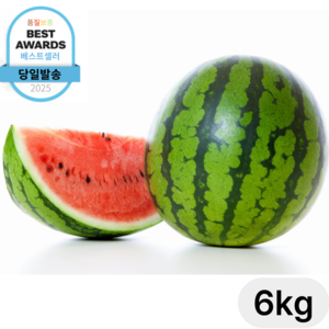 [고니네농수산] 재구매율 1위 고당도 꿀수박, 1개, 6kg