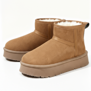 클레미엄 깔끔디자인 테잎마감 침투방지 털방한부츠 방탄 털부츠 바인딩 기모 스웨이드 어그 여성부츠 아동 방한화 키높이