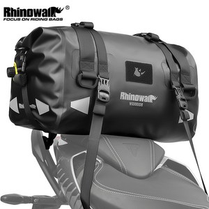 Rhinowalk 라이노워크 오토바이 방수 리어백 대용량 뒷좌석 투어링 가방 모듈형 더플백, 블랙